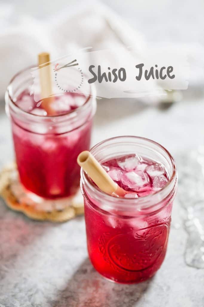 two glasses of shiso juice