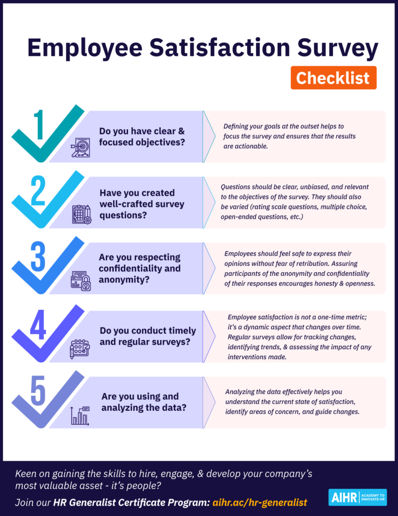 Employee Satisfaction Survey Checklist