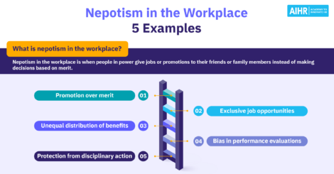 Definition of nepotism and five examples of its occurrence in the workplace.