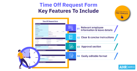 Key features to include in a time off request form.