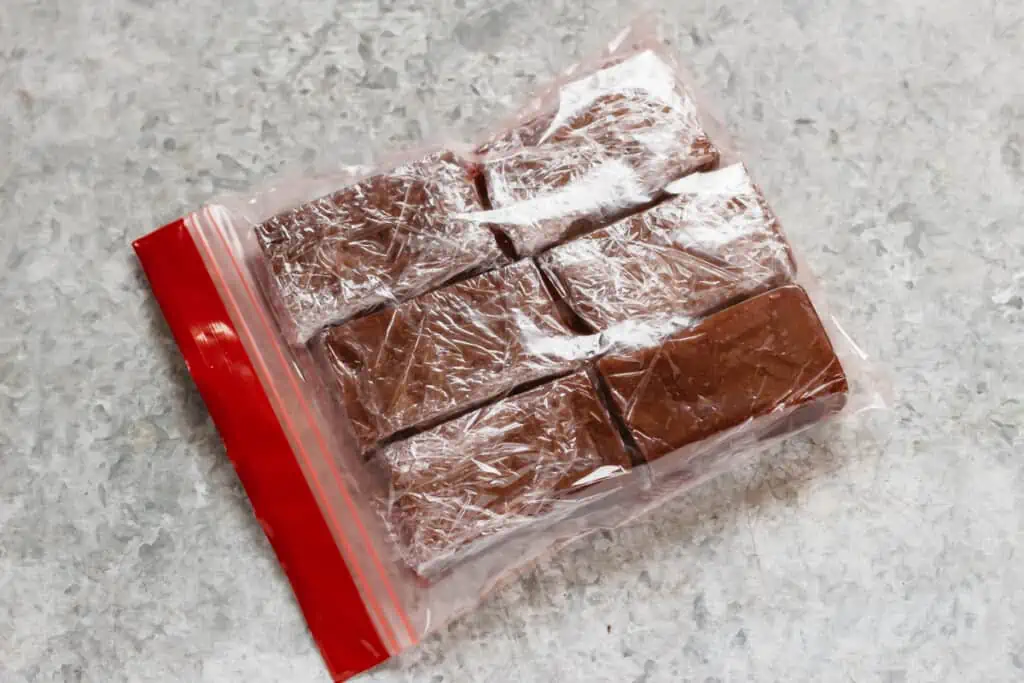 yokan slices individually wrapped and in a ziplock bag